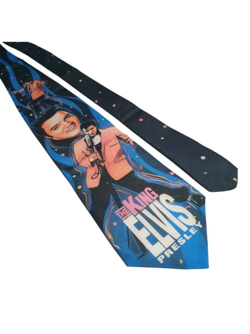 Elvis Presley Ralph Marlin Neck Tie The King Multicolor Music Theme 1993 Gift